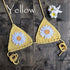 Handmade Crochet Flower Micro Bikini - Tops/ Bottoms